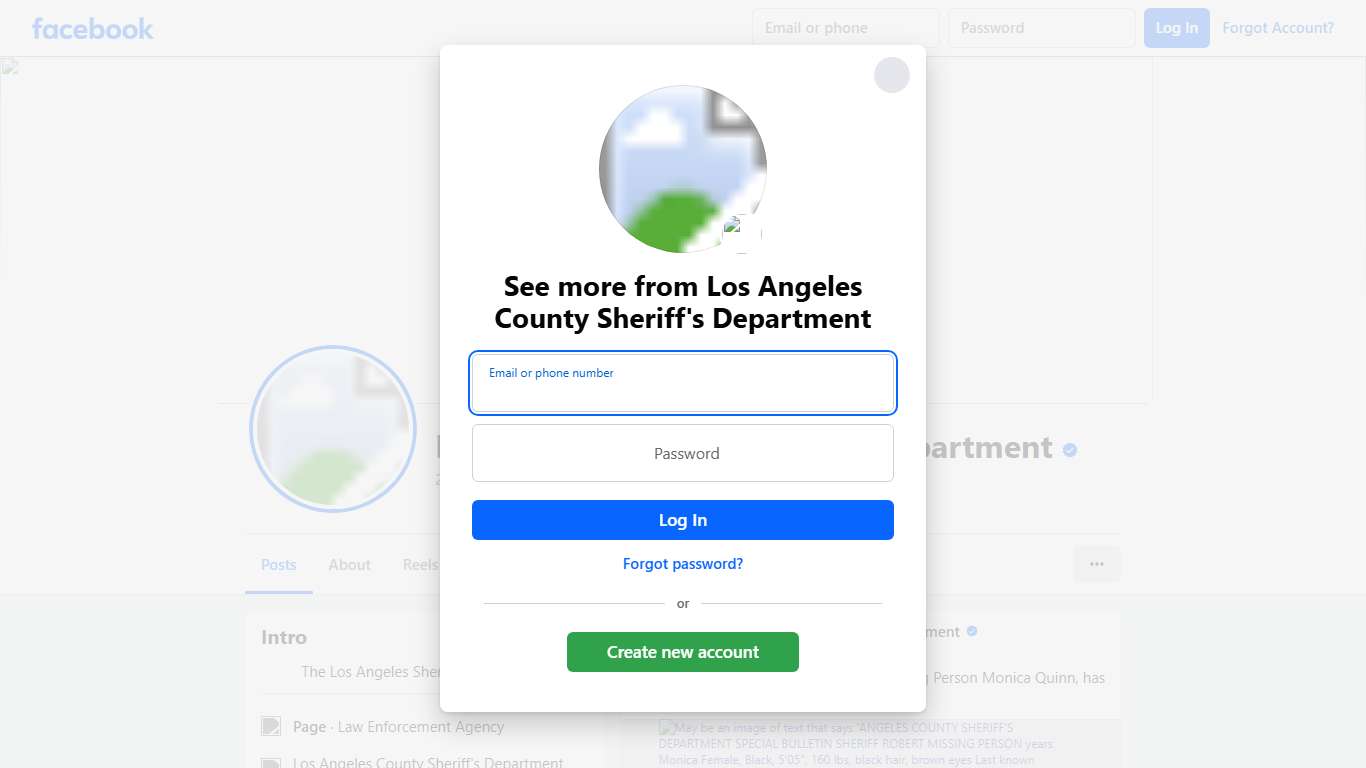 Los Angeles County Sheriff's Department Facebook